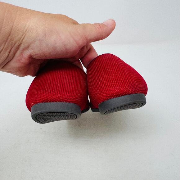 Rothy’s The Point Red Knit Flats Women’s Size 7.5 - Picture 9 of 13